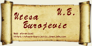 Uteša Burojević vizit kartica